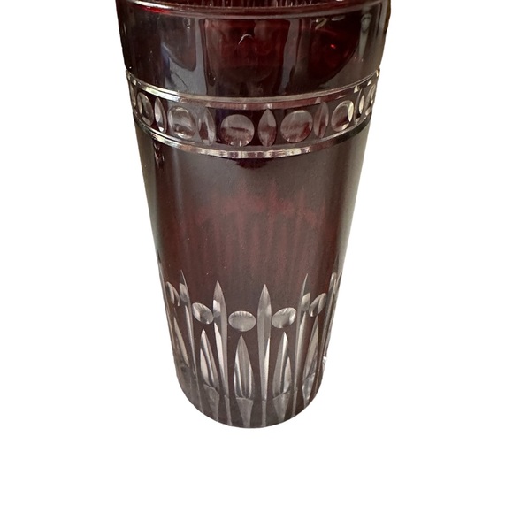 Burgundy to clear highball glasses set of 4 European * WILLIAMS SONOMA * - Picture 6 of 6